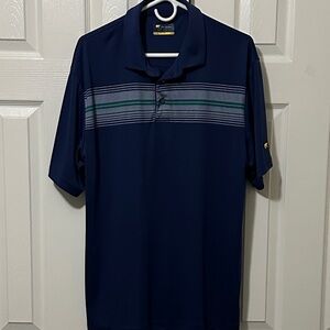 Mens Jack Nicklaus Classic Navy Polo Shirt with Stripes